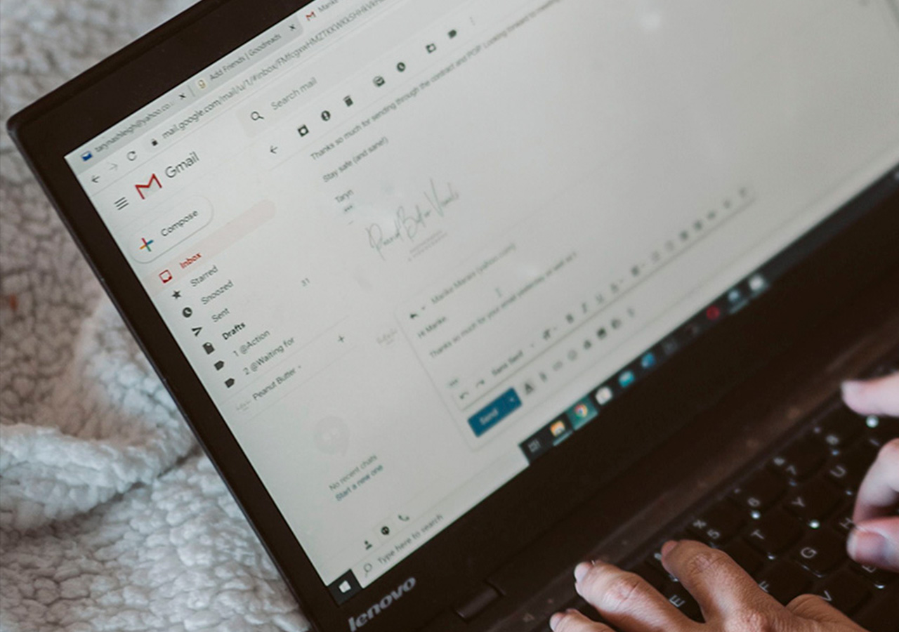 upprimé définitivement — processus de récupération d'email sur ordinateur