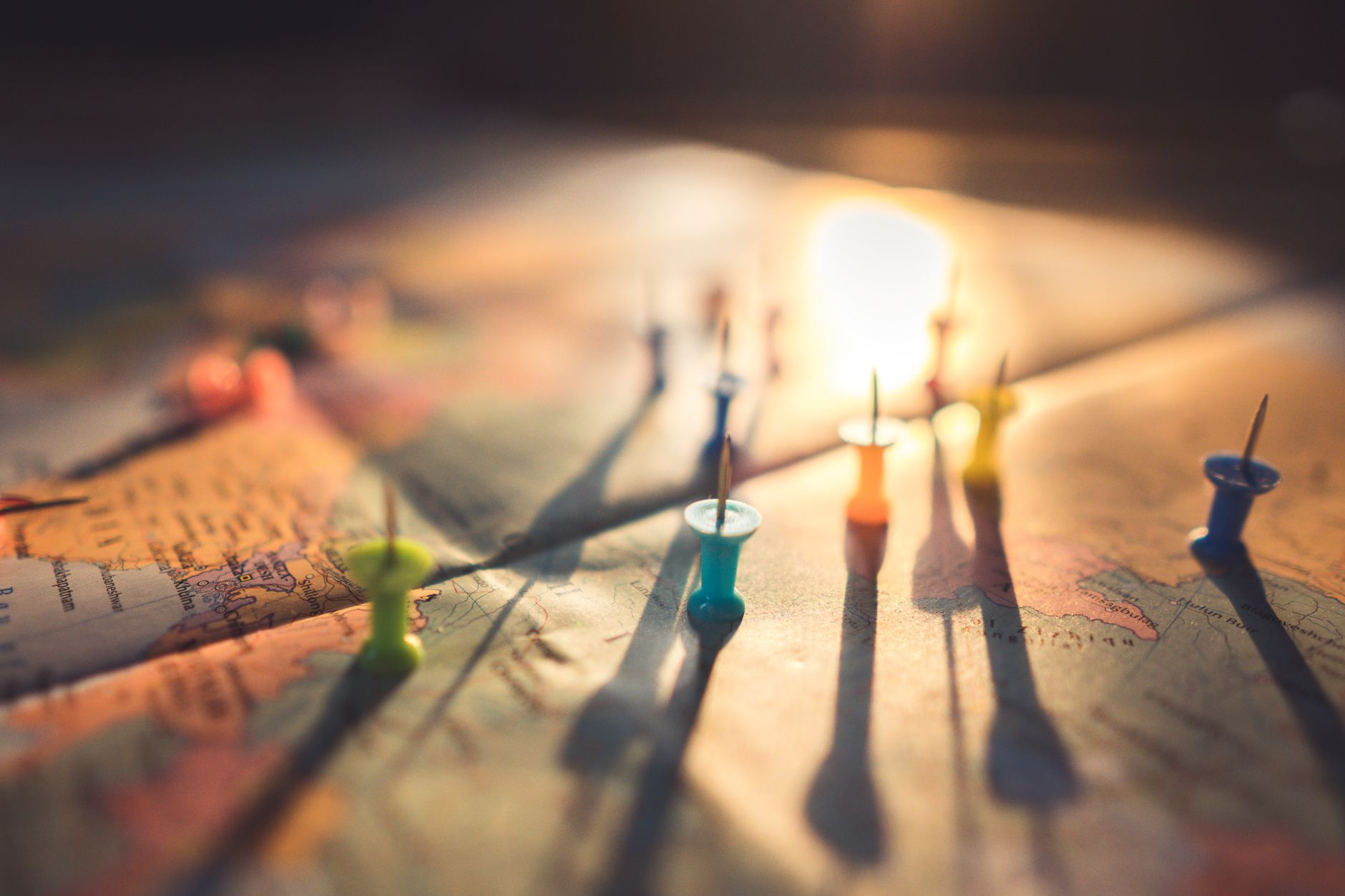 Créer sa zone de chalandise — carte avec marqueurs de localisation
