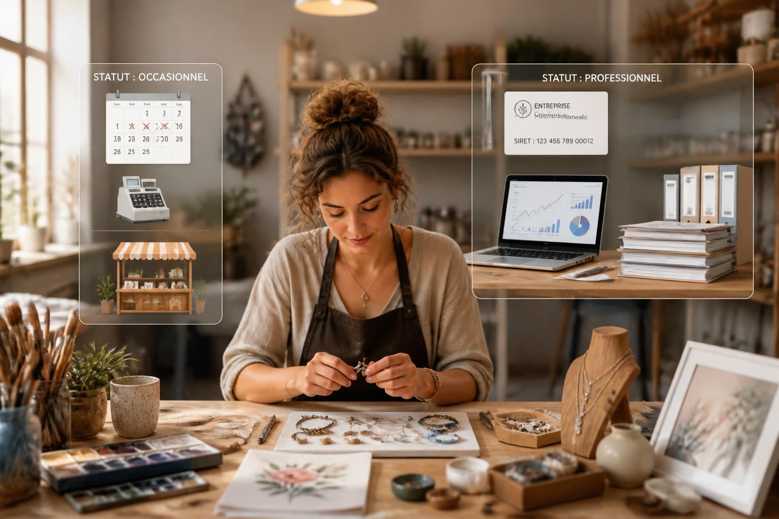 découvrez quel statut choisir pour vendre vos créations : occasionnel ou professionnel, et optimisez votre activité en toute légalité.